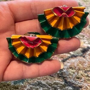 Folded paper earrings